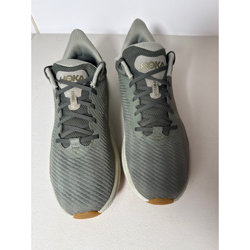 Hoka Solimar Mens Running Shoes Grey White Gum Sole Trainers 1123074 - Picture 1 of 12